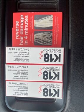 K18 BiomeImetic Hairscience Repair leave In Mask - set of 3 of .17 oz each NWT